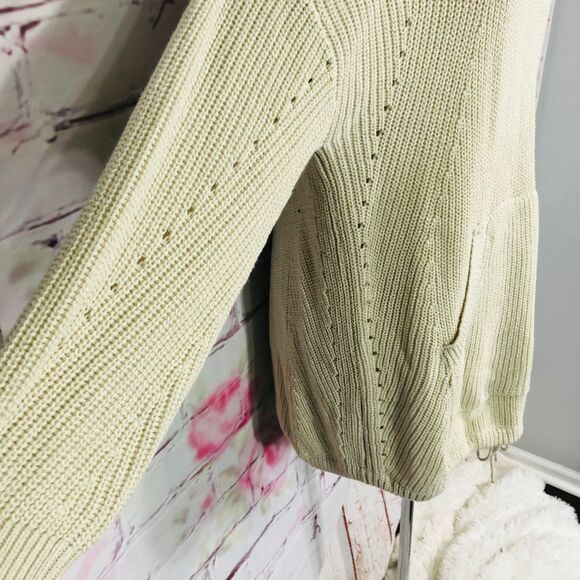 🔥5 for $25 sale🔥 RDI NWT cream mock neck drawstring waist loose fit sweater - Picture 7 of 14